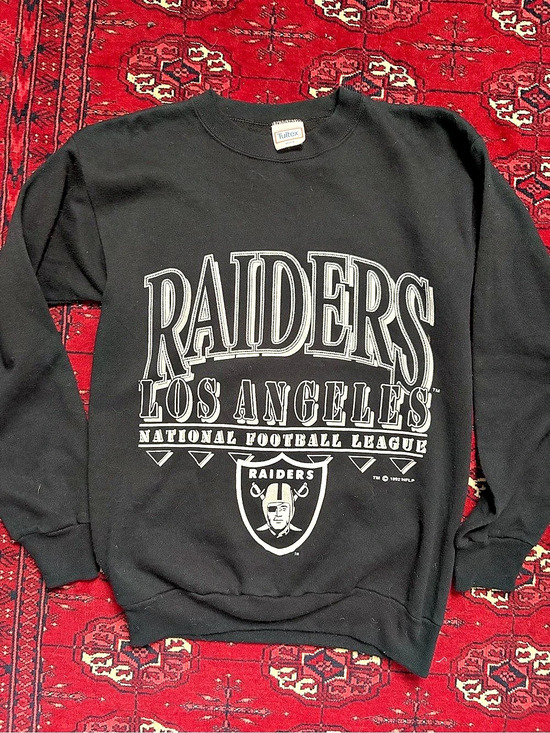 Tultex Other - Tultex Vintage 1992 Los Angeles Raiders NFL Crewneck Sweatshirt Black & White